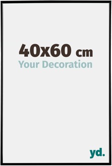 Fotolijst 40x60 cm - Zwart Hoogglans - Kunststof - Evry