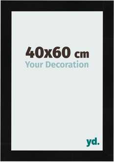 Fotolijst 40x60 cm - Zwart Hoogglans - MDF - Pisa