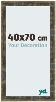 Fotolijst 40x70 cm - Blauw Goud Gemeleerd - MDF - Pisa