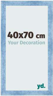 Fotolijst 40x70 cm - Helder Blauw Geveegd - MDF - Pisa