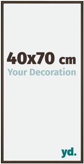 Fotolijst 40x70 cm - Walnoot Structuur - Aluminium - New York