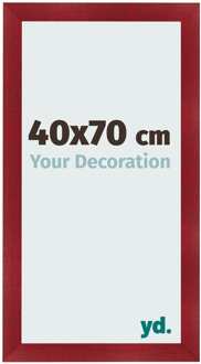 Fotolijst 40x70 cm - Wijnrood Geveegd - MDF - Pisa