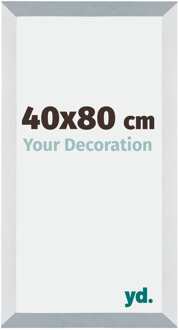 Fotolijst 40x80 cm - Aluminium - Geborsteld - MDF - Mura Aluminium Geborsteld