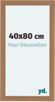 Fotolijst 40x80 cm - Noten- Hout - Licht - MDF - Como Notenhout Licht