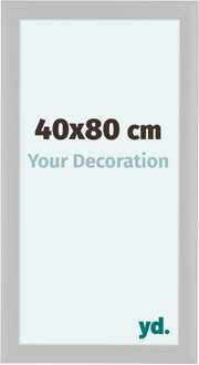 Fotolijst 40x80 cm - Wit - Houtnerf - MDF - Como Wit Houtnerf