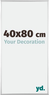 Fotolijst 40x80 cm - Zilver Hoogglans - Aluminium - Kent