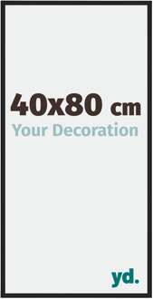 Fotolijst 40x80 cm - Zwart Hoogglans - Aluminium - Miami