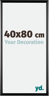 Fotolijst 40x80 cm - Zwart Hoogglans - Kunststof - Bordeaux