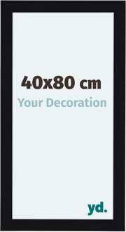 Fotolijst 40x80 cm - Zwart Hoogglans - MDF - Como