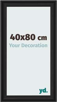 Fotolijst 40x80 cm - Zwart Houtnerf - MDF - Lazio