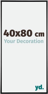 Fotolijst 40x80cm Zwart Hoogglans Aluminium Kent - 40x80 cm