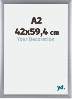 Fotolijst 42x59,4cm A2 Zilver Geborsteld Aluminium Tucson - 42x59.4 cm