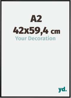 Fotolijst 42x59,4cm A2 Zwart Mat Aluminium Austin - 42x59.4 cm