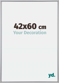 Fotolijst 42x60 cm - Zilver Hoogglans - Kunststof - Annecy