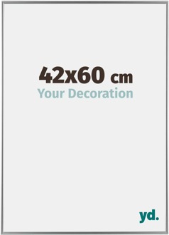 Fotolijst 42x60 cm - Zilver Hoogglans - Kunststof - Evry