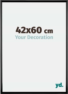 Fotolijst 42x60 cm - Zwart Hoogglans - Kunststof - Bordeaux