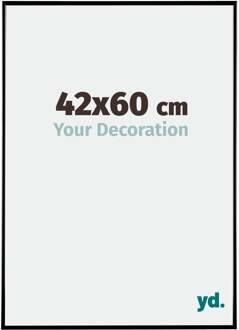 Fotolijst 42x60 cm - Zwart Hoogglans - Kunststof - Evry