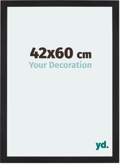 Fotolijst 42x60 cm - Zwart Houtnerf - MDF - Mura