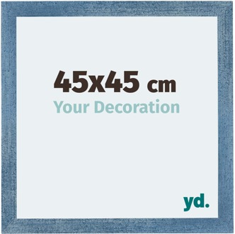 Fotolijst 45x45 cm - Helder Blauw Geveegd - MDF - Mura