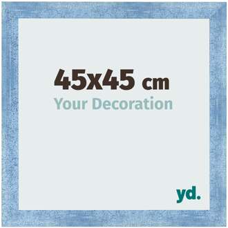 Fotolijst 45x45 cm - Helder Blauw Geveegd - MDF - Pisa