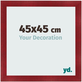Fotolijst 45x45 cm - Wijnrood Geveegd - MDF - Pisa