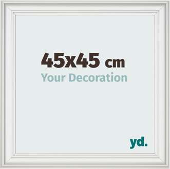 Fotolijst 45x45 cm - Wit Geveegd - MDF - Lazio