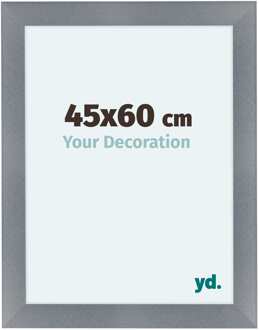 Fotolijst 45x60 cm - Aluminium - Geborsteld - MDF - Como Aluminium Geborsteld
