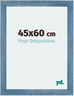 Fotolijst 45x60 cm - Helder Blauw Geveegd - MDF - Mura