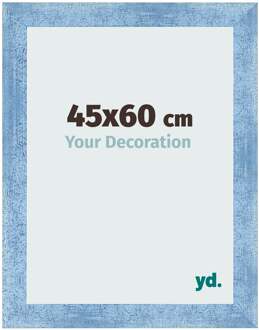 Fotolijst 45x60 cm - Helder Blauw Geveegd - MDF - Pisa
