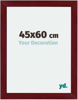 Fotolijst 45x60 cm - Wijnrood Geveegd - MDF - Mura