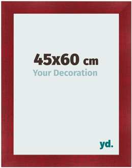 Fotolijst 45x60 cm - Wijnrood Geveegd - MDF - Pisa