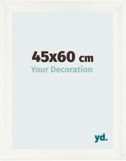Fotolijst 45x60 cm - Wit Geveegd - MDF - Pisa