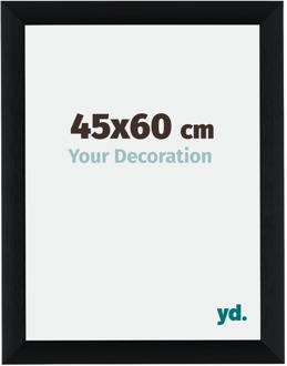 Fotolijst 45x60 cm - Zwart Geborsteld - Aluminium - Tucson