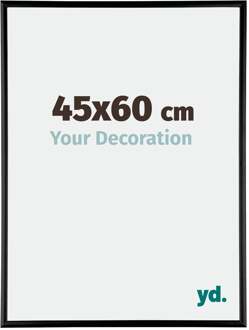 Fotolijst 45x60 cm - Zwart Hoogglans - Aluminium - Kent