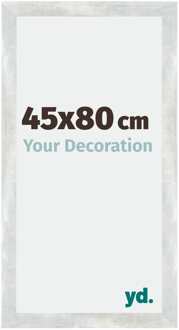 Fotolijst 45x80 cm - Zilver Glanzend Vintage - MDF - Mura