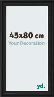 Fotolijst 45x80 cm - Zwart Houtnerf - MDF - Lazio