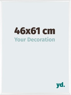 Fotolijst 46x61 cm - Wit Hoogglans - Aluminium - Kent