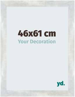 Fotolijst 46x61 cm - Zilver Glanzend Vintage - MDF - Mura