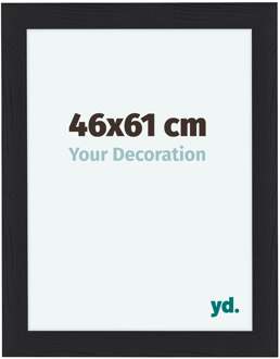 Fotolijst 46x61 cm - Zwart - Houtnerf - MDF - Como Zwart Houtnerf