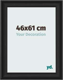 Fotolijst 46x61 cm - Zwart Houtnerf - MDF - Lazio