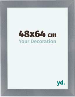 Fotolijst 48x64 cm - Aluminium - Geborsteld - MDF - Como Aluminium Geborsteld