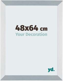 Fotolijst 48x64 cm - Aluminium - Geborsteld - MDF - Mura Aluminium Geborsteld