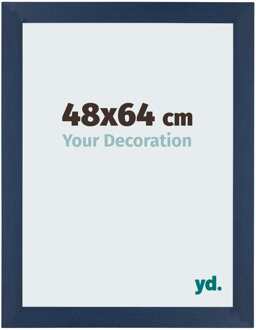 Fotolijst 48x64 cm - Donkerblauw Geveegd - MDF - Mura