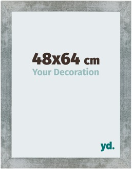 Fotolijst 48x64 cm - IJzer Geveegd - MDF - Mura