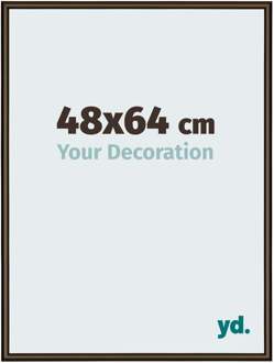 Fotolijst 48x64 cm - Walnoot Structuur - Aluminium - New York