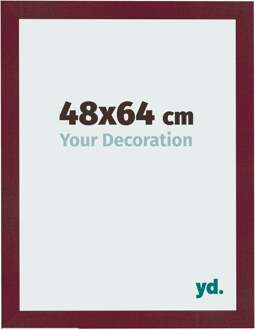 Fotolijst 48x64 cm - Wijnrood Geveegd - MDF - Bologna