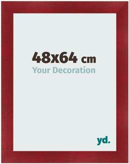 Fotolijst 48x64 cm - Wijnrood Geveegd - MDF - Pisa