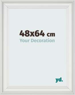 Fotolijst 48x64 cm - Wit Geveegd - MDF - Lazio