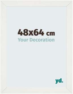 Fotolijst 48x64 cm - Wit Geveegd - MDF - Mura