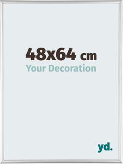 Fotolijst 48x64 cm - Zilver Hoogglans - Aluminium - Kent
